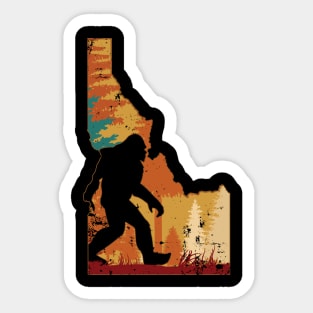 Bigfoot Retro Vintage Sasquatch Idaho Sticker